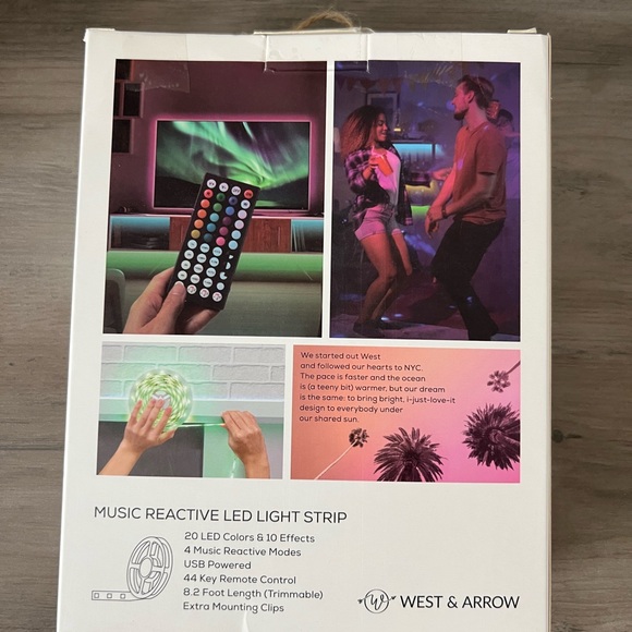 West & Arrow Music Reactive LED Light Strip - Picture 3 of 4